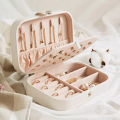 Two layer Jewelry organizer Box (Imported) - Women Display Storage Case Large PU Leather Jewelry Holder with Lock for Earring Ring Necklace Bracelet. 