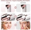 Premium USB Rechargeable Electric Facial Hair Removal Device for Women, Portable Waterproof with LED Light, 18K Gold Plated, Safe & Painless. 