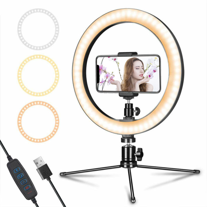 10"%20LED%20Ring%20Light%20Phone%20Holder%20For%20Selfie%20Makeup%20Photography%20Video%20Live%20Stream%20-%20Image%205