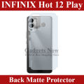 Infinix Hot 12 Play Back Protector Carbon Fiber Matte Soft Skin Sheet For Infinix Hot 12 Play. 