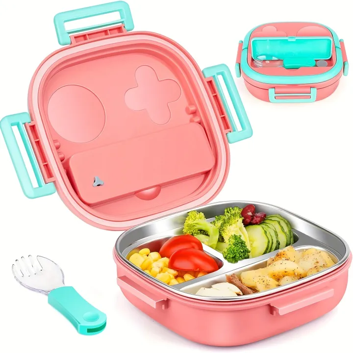 Lunch%20Box,%20Creative%203-Grids%20Homio%20Tedemei%20Original%20Stainless%20Lunch%20Box%20Four-Button%20Sealed%20Creative%203%20compartment%20Bento%20Box%20with%20Fork/Spoon%20-%20Image%204