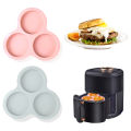 Silicone Egg Mold Air Fryer Egg Pan Reusable 3-Cavity Muffin Cake Baking Mould Kitchen Cooking Accessories. 