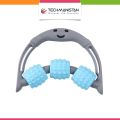 Techmanistan Massage Roller for Neck Thigh Calf and Leg, 3 Wheeler Muscle Roller, Fit Roller Pro Trigger Point Massager Tool. Personal Muscle Handheld Deep Tissue Trigger, Muscle Roller Massager. 