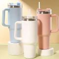 Stanley 40oz Vacuum Insulated Tumbler with Straw Stainless Steel Drinkware, Flow State Quencher Mug, 1200ML Travel Cup Easy Kitchen. 