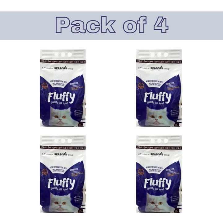 Fluffy Cat Food 1.2KG - Pack of 4 - Best food for Cats - Best Kitten Food- Cheap Cat Food - Suitable for all ages