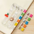 Transparent Office Supplies Stationery Stapler Paper Clips Push Clip Document Binding Remover Binder. 