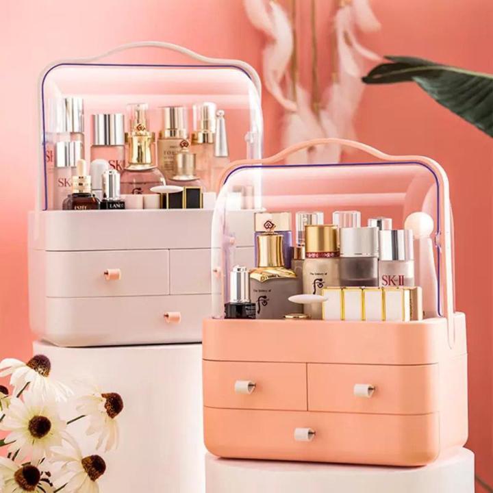 ​Large Capacity Makeup Organizer Box – Waterproof & Dustproof Cosmetic Storage Box for Girls & Women | Multi-Drawer Beauty Organizer​