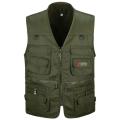 Men's Fishing Vest with Multi-Pocket Zip for Photography / Hunting / Travel Outdoor Sport - Green Army, XXXL. 