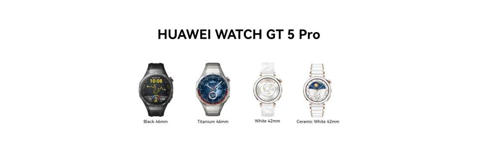 Huawei Watch GT5 Pro 46mm Smartwatch, Sharp-Edged Design, upto14 Days Battery Life, Pro-level Sports Watch, iOS & Android Compatible