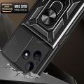 For Realme C51 / C53 / Narzo N53 / Note 50 Case Hard Sliding Lens Protect Stand Holder Back Cover. 