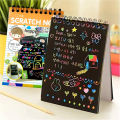 SP Dealz  Small Size Kid's Scratch Book 10-Pages Colorful Scratch Paper Note, DIY Art Book with Wooden Stylus Scratching Tool for Kids, Girls, Boys Birthday Gifts (10cm x 14cm). 