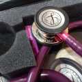 Littmann® Classic III™ 3M™  Monitoring Stethoscope, Mirror Chestpiece, Plum Tube, Pink Stem and Smoke Headset. 