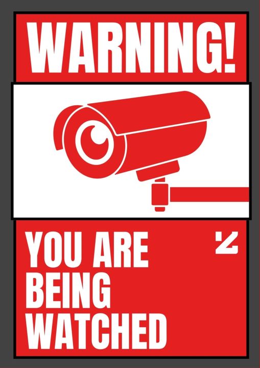Warning You are Being Watched CCTV sign stickers, No Entry Sign Stickers A4 Size Ready to use