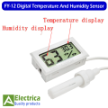 FY-12 Embedded Temperature And Humidity Sensor with wire Mini LCD Digital Hygrometer Indoor Temperature Gauge Humidity Meter Tape Probe by Electrica. 