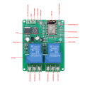 BoBa 2 Channel Relay Module WIFI 30A ESP8266 Development Board Switch DC 7‑28V / 5V ESP‑12F. 