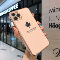 Infinix Zero X Zero X Pro X6810 X6811 X6811B Maple Leaf Square Edge Pattern Casing Plated Phone Shell Luxury Plating Soft Phone Case. 