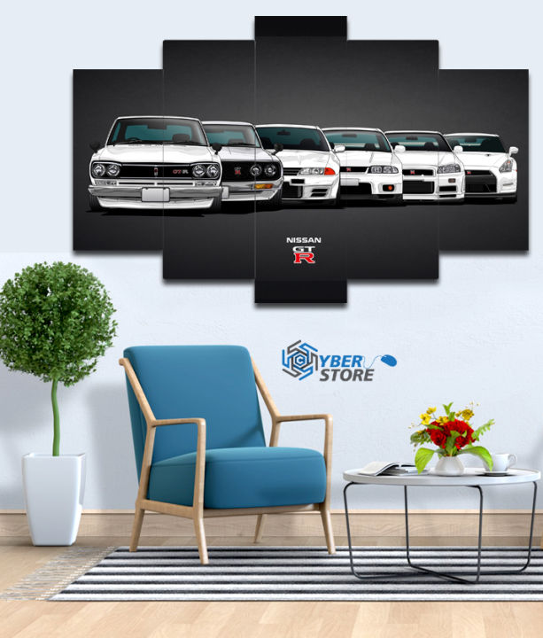 NIssan%20GTR%205%20Piece%20Modular%20HD%20Printed%20Wall%20Frame%20-%20Image%202