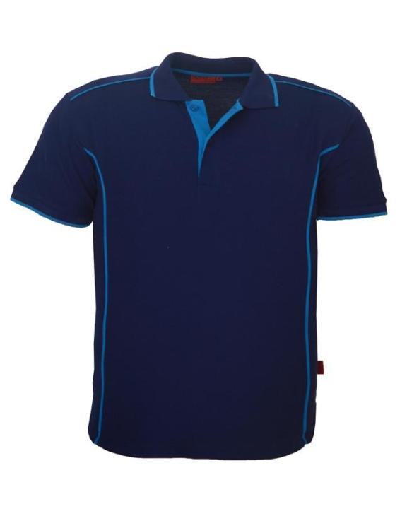Navy Blue Cotton Polo Shirt for Men
