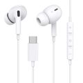 Type C In Ear Handsfree with Mic and Noise Cancellation for iPhone 15 Samsung Pixel. 