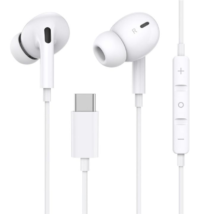 Type C In Ear Handsfree with Mic and Noise Cancellation for iPhone 15 Samsung Pixel