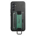 Applicable to Samsung A54a53 Card Phone Case A13 Back Cover A04S/14/24/34 Wrist Business Color Matching Leather Case. 