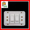 Electric Extension Board Wall Electric Board High Quality PVC Box & Fibar Sheet Piano Switch Sockets (4.Points). 