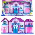 |Doll House| Happy Family Villa Set For Girls |Big Doll House Set for Girls| Pink Color Dollhouse Furniture  Set - 85 x 40 x 60 cm|. 