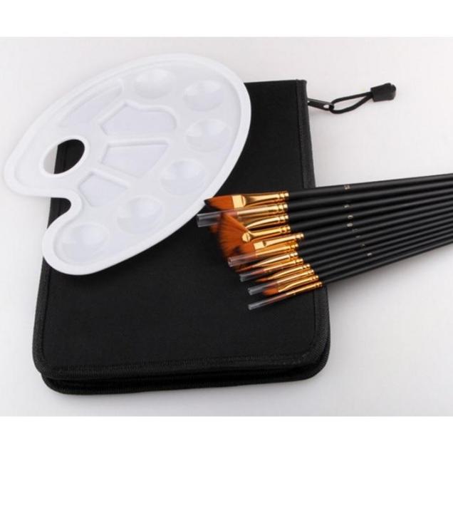 Modycon%2012%20pcs%20set%20Paint%20brushes%20set%20with%20Bags-canvases%20painter's%20palette%20set%20for%20drawing%20Paint%20Portable%20stationery%20-%20Image%209