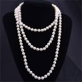 Women Necklace Eco-friendly Costume Jewelry Imitation Pearl Necklace. 