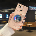 Maitus for Xiaomi Redmi 10C Back Cover Luxury 6D Plating Square Bumper Shiny Bowknot Makeup Mirror Soft Silicone Girls Cases Full Protection Mobile Phone Case. 