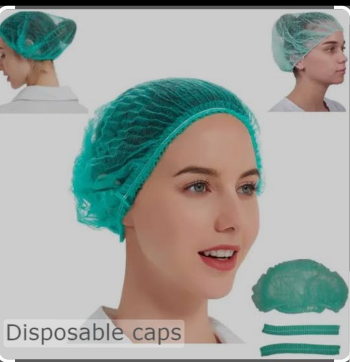 100 pcs Disposable Bouffant Hair Net Caps for Men and Women Hygienic Head Cover for Food Service, Cooking, Kitchen, Spa, Tattoo, Tanning Salons