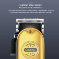 GEEMY GM-6668 PROFESSIONAL HAIR CLIPPER WITH 2000MAH BETTERY WITH LED DISPLAY SHOW BETTERY PERCENT WITH ADJUSTABLE  TAPER CONTROL. 