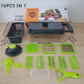 Vegetable Cutter - Vegetable Cutter And Slicer - Fruit Cutter - Vegetable Chopper - 16 in 1 - Fruit Slicer - Slicer Machine - Multifunctional Cutter - Vegetable Dicer - Shredder With Basket - Cheese Shredder - Ramadan Special. 