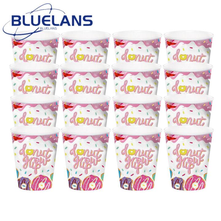 Disposable Plate Paper Cup Birthday Party Doughnut Decor Paper Plate Set