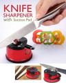 1 PC Mini Knife Sharpener with Suction Base, Kitchen Household Knife Sharpener for All Blade Types, Manual Tungsten Steel Cup Sharpener. 