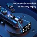 N21 Wireless Headphones Bluetooth Earphones TWS In-ear Bass Music Earbuds Sports Gaming Headset Digital Display With Flashlight. 