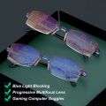 4 Pairs Retro PC Reading Glasses Strength: 1.0~4.0x Black+Blue Blue Light Blocking Glasses Multifocal Diamond-cut Bifocal Anti Eyestrain Reading Glasses Readers. 