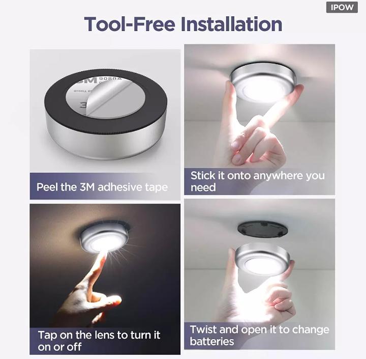 One Touch Operated Wireless LED Light 1x LED  |   Circuit Town