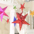 3D Shiny Star Stereo laser Paper Lantern Pentagram Lamp 30cm/45cm/60cm Hanging Tree Ornaments Christmas Scene Decoration. 