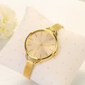 Gold Luxury Analog Watch For Girls Strip. 