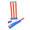 PREMIUM SPORTS Kids Cricket Set - 1 x Plastic Bat 1 x Cricket  Balls 1 x Wicket 3 Pcs Set of Cricket Bat Cricket Ball with Wicket Set For Kids -Note random color will be deliver. 