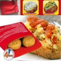 NEW Potato Express Baking Bag Microwave Fast Cooker In 4min Red Reusable. 