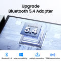 UGREEN Long Range Bluetooth 5.3 Adapter,USB Bluetooth Dongle for PC Laptop 328ft/100M, Plug and Play for Bluetooth Headsets, Keyboards, Mice, PS5 Controller. 