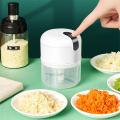 Rechargeable Mini Electric Chopper - USB Rechargeable Chopper - Food Chopper Kitchen Tools - Vegetable & Meat Mini Turbo Cutter - Electric Garlic Masher - Stainless Steel Blades (Bowl: 250 ML). 