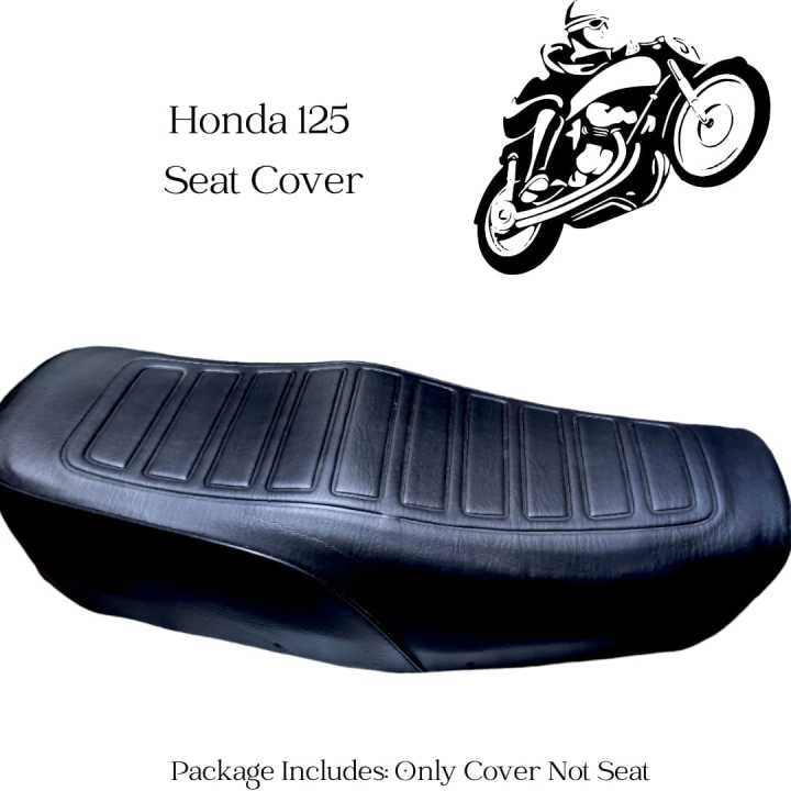 Honda 125 Seat Cover Black Rexine Seat Cover CG 125 Seat Cover