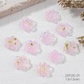 100Pcs Resin Cute Rose Flower 3D Black Rose Five-Petal Flower Petal Flatback Stone Arylic Nail Art Rhinestone Gem Decoration 6mm. 