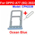 For OPPO A76 A77 A77s A78 4G 5G (2022) A83 (2018) SD Card Slot Adapter Sim Card Tray Holder Reader Replacement Repair Parts. 