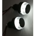 Motorcycle Handlebar Turn Signal Light, 2PCS DC 12V LED Bar End Light Handlebar Indicator Light Blinker Handle Bar Grip End Light for Motorcycle Bicycle, Pack of 2. 