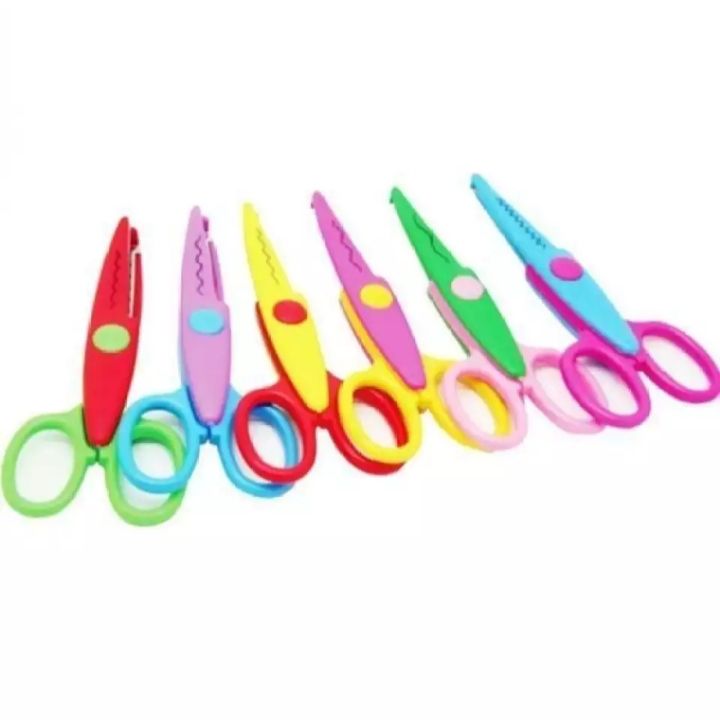 Pack Of 6 Nos Zig Zag Scissors Craft Scissor Zigzag Paper Cutting Decorative Design Patterns