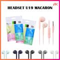 ANK Handsfree U19 Macaron / Earphone Macaroon Matte Colow Hifi Extra Bass. 